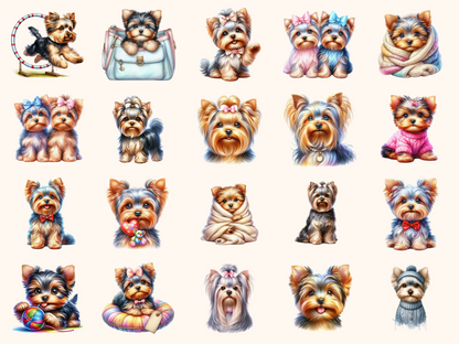 Yorkshire Terriers Clipart