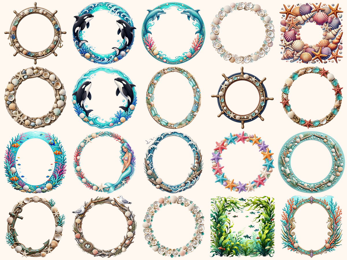 Ocean Frames Clipart