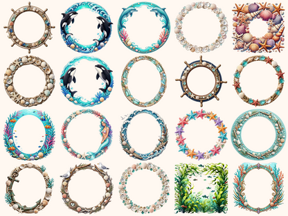 Ocean Frames Clipart