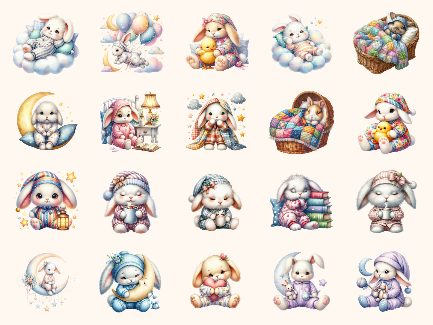 Bedtime Bunnies Clipart
