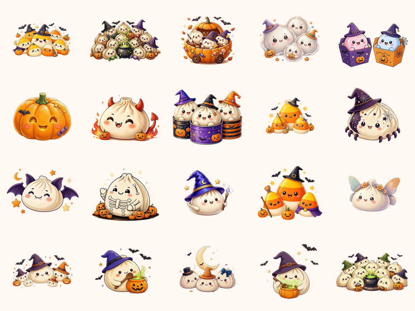 Halloween Dumplings Clipart