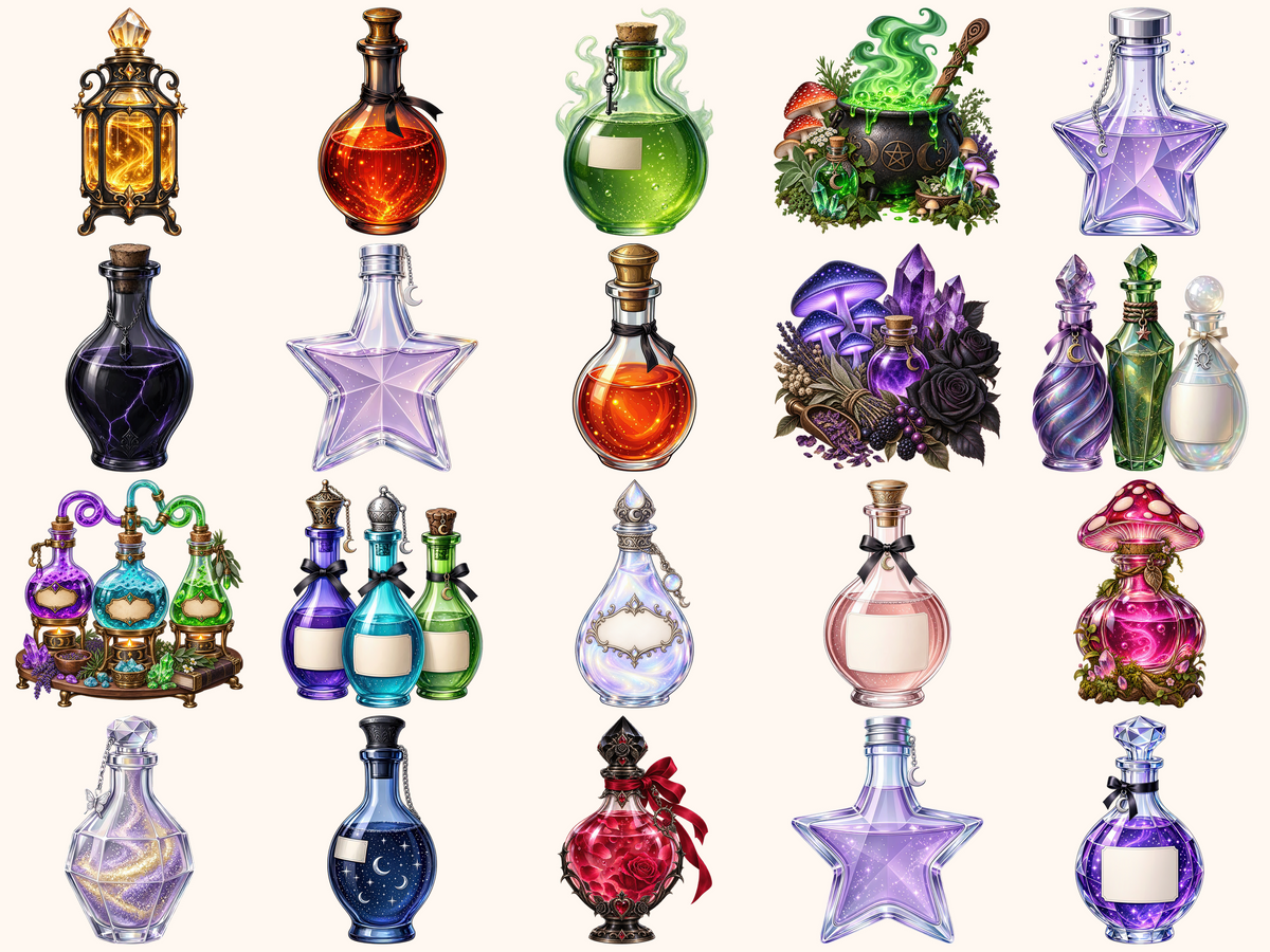 Witch Potions Clipart