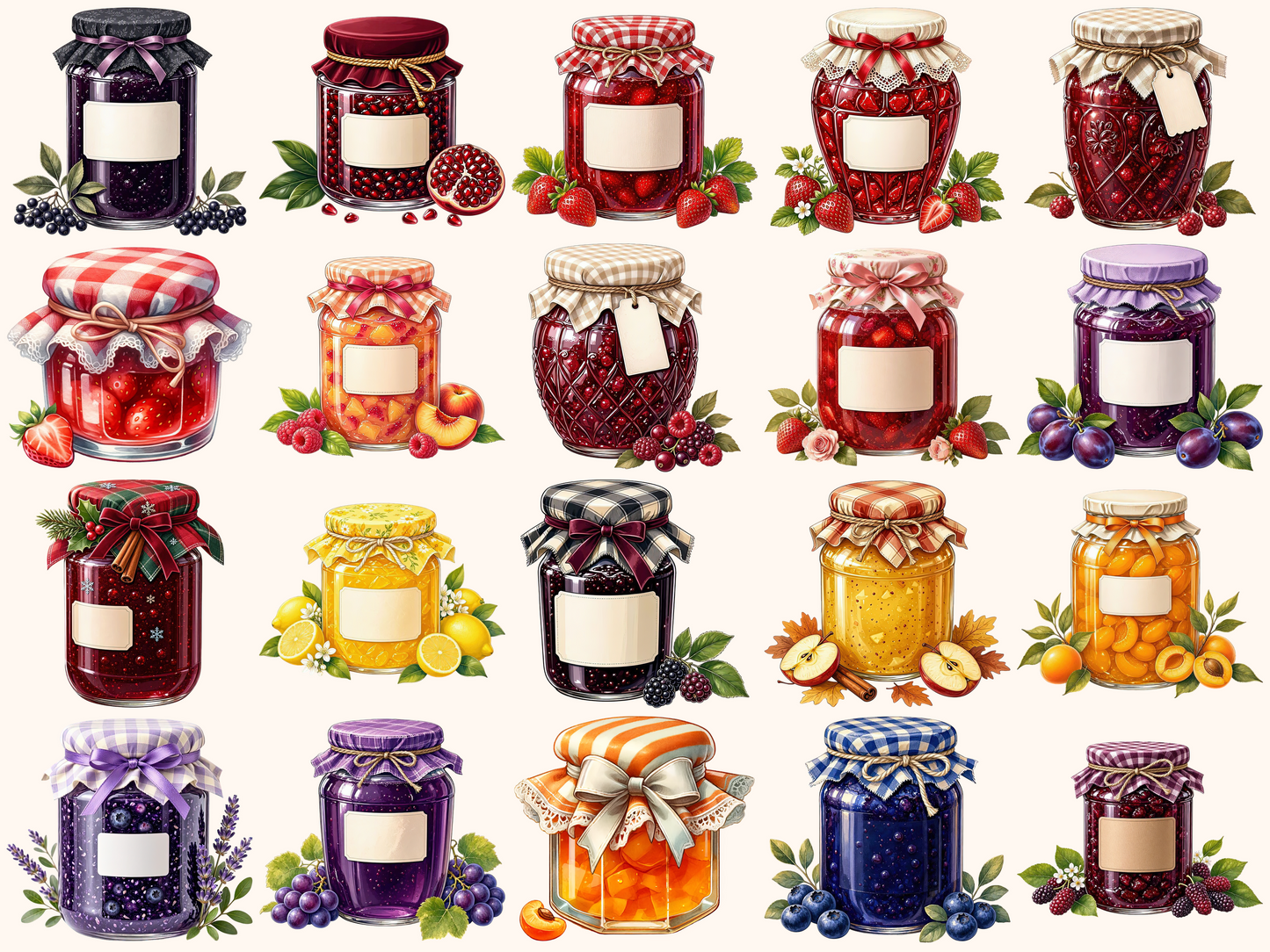 Jam Jars Clipart
