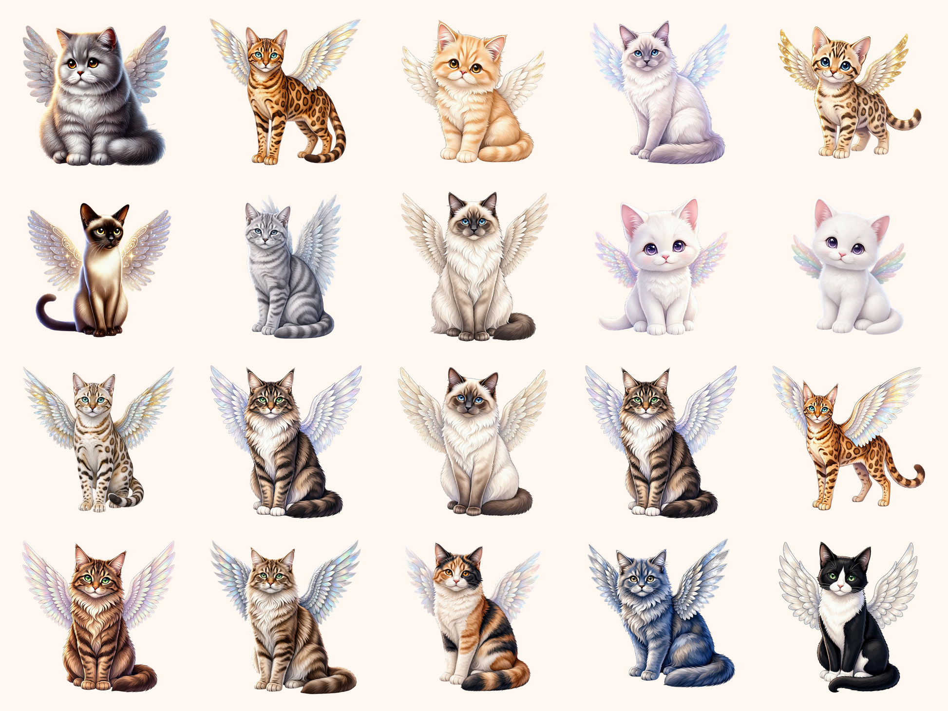 Angel Cats Clipart