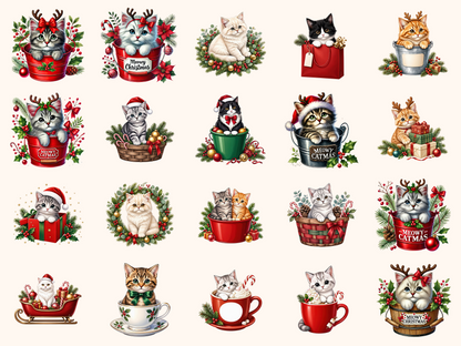 Meowy Christmas Clipart