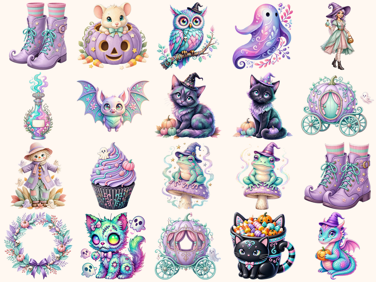 Pastel Halloween Clipart