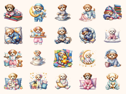Pajama Puppies Clipart