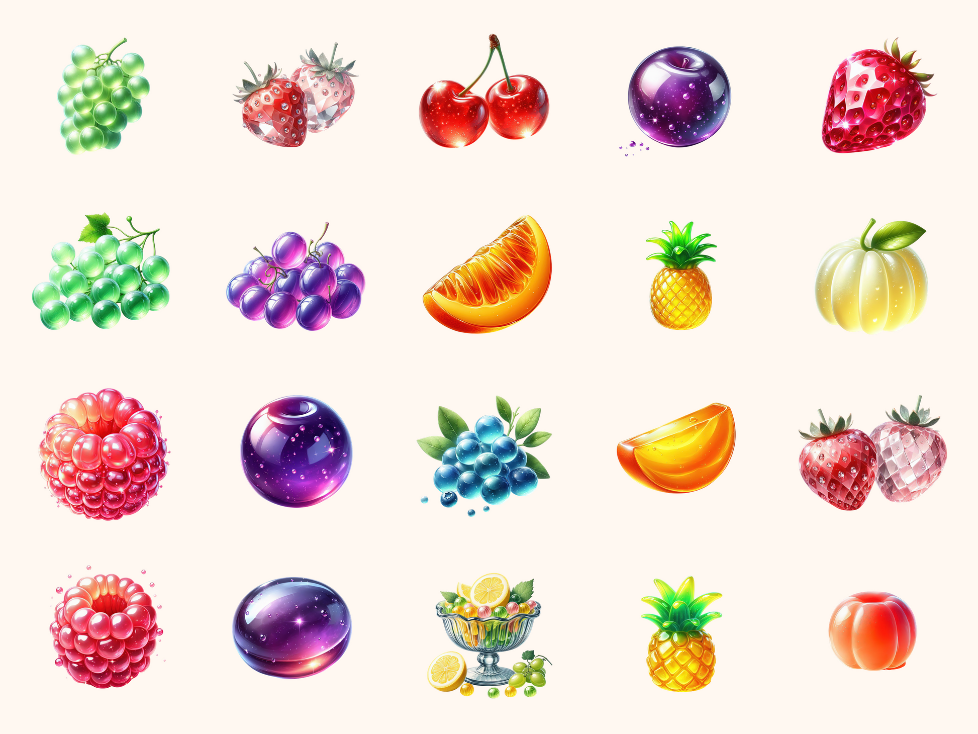 Jelly Fruits Clipart