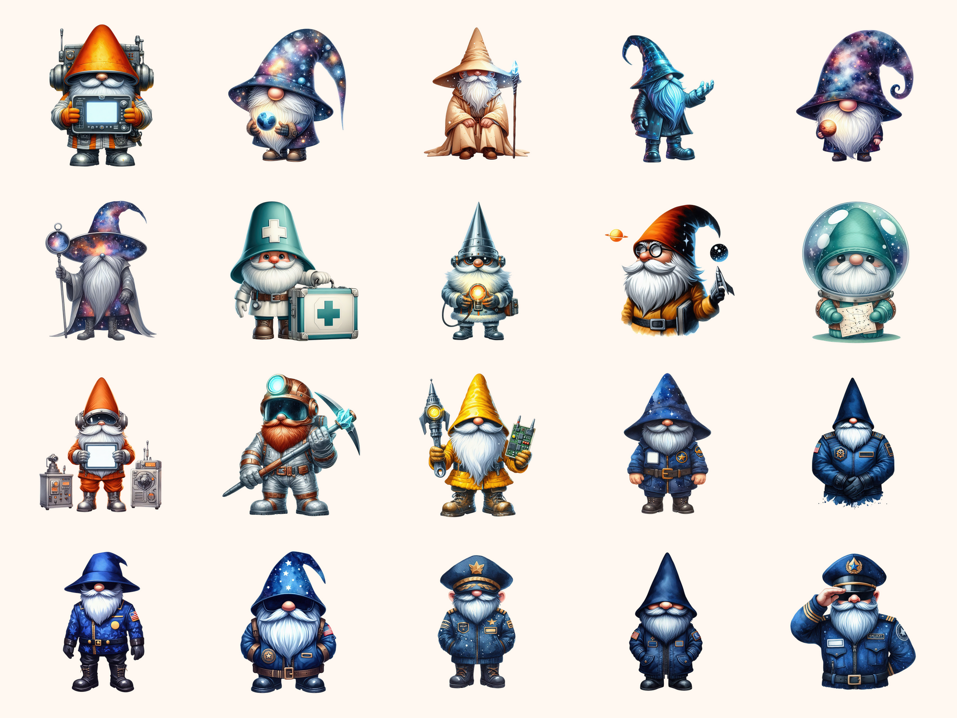 Science Fiction Gnomes Clipart