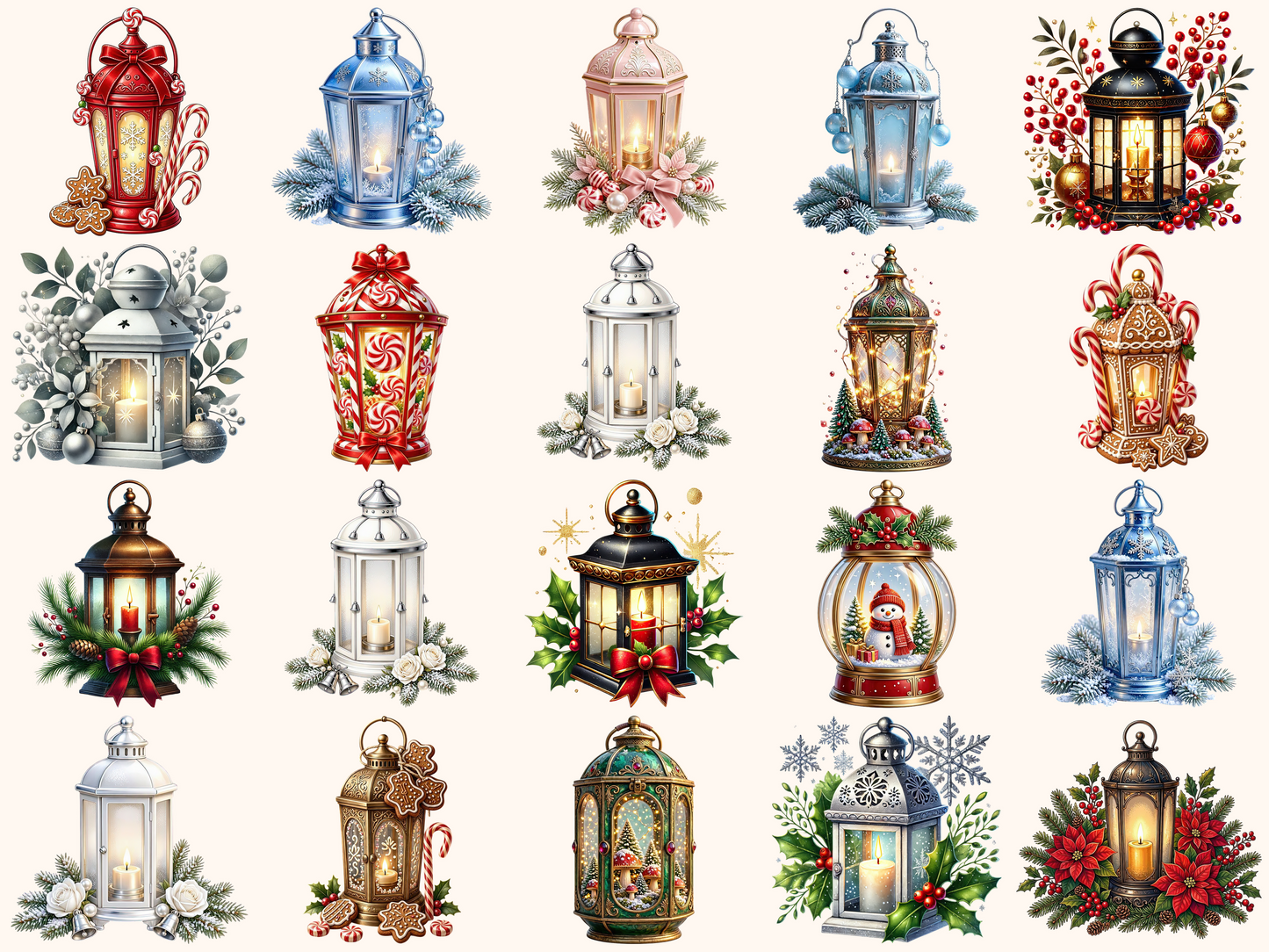 Christmas Lanterns Clipart