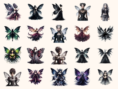 Dark Fairies Clipart