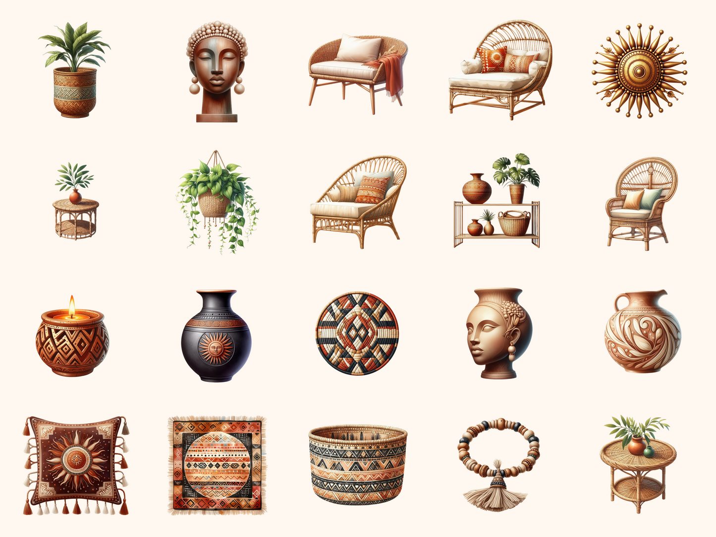 Afrohemian Clipart