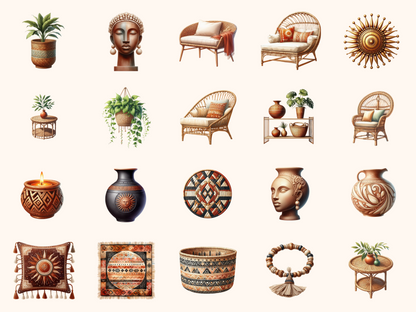 Afrohemian Clipart