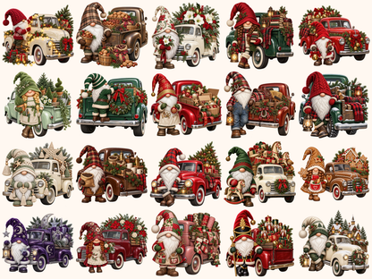 Christmas Truck Gnomes Clipart — listing preview 3