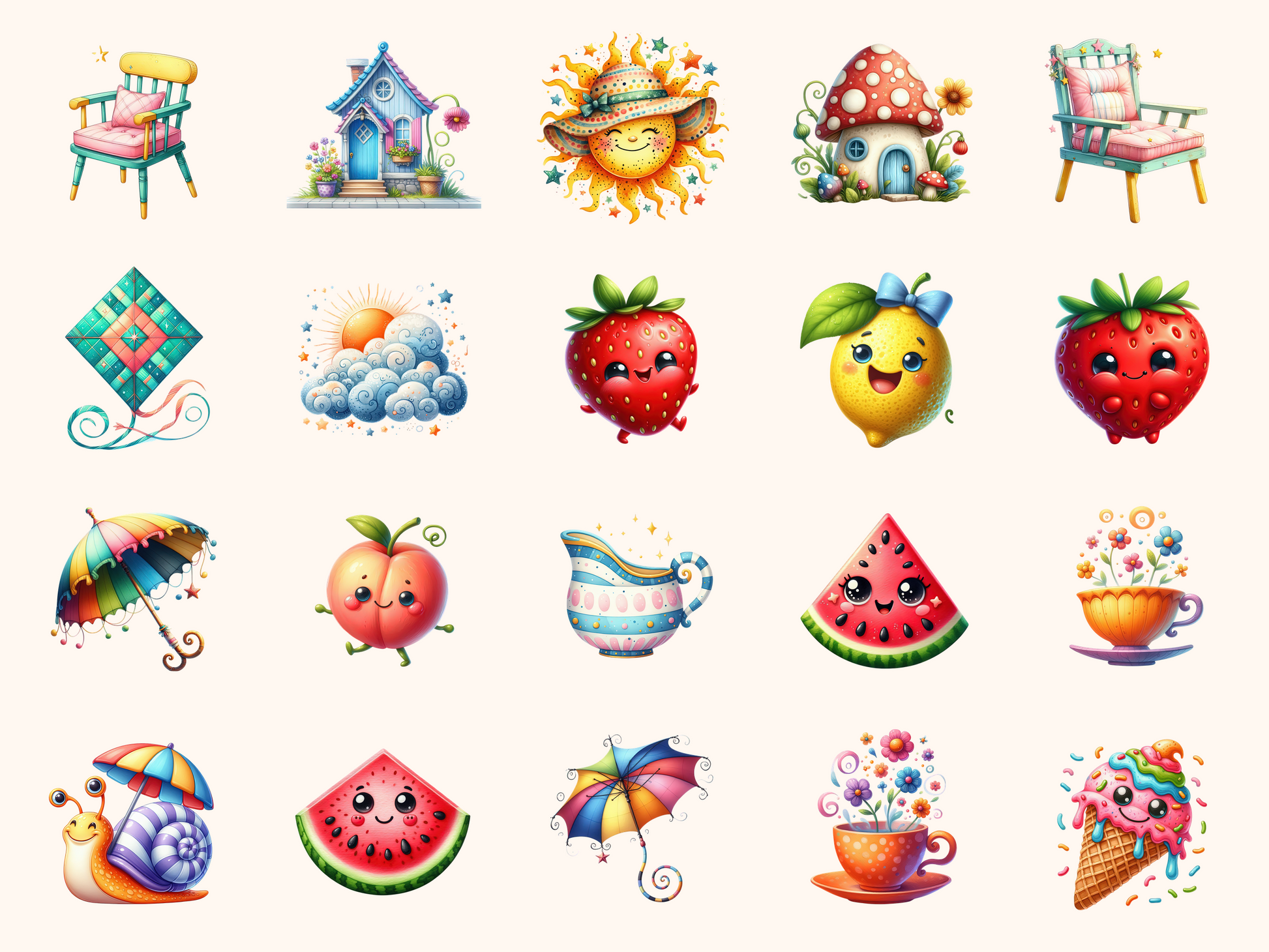 Whimsy Summer Clipart