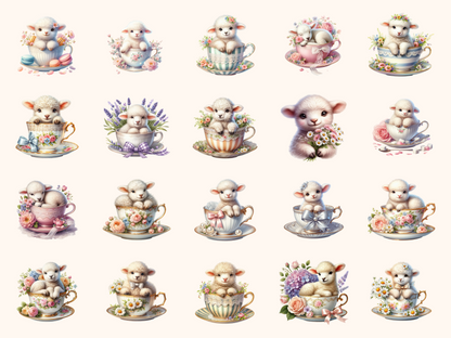 Teacup Lambs Clipart