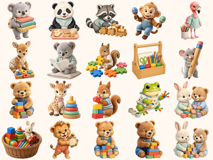 Daycare Animals Clipart