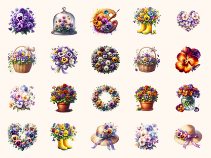 Pansies Clipart