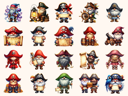 Pirate Gnomes Clipart
