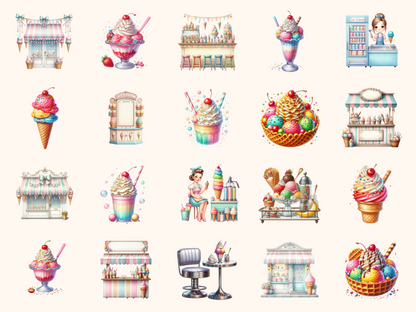 Ice Cream Shop Clipart
