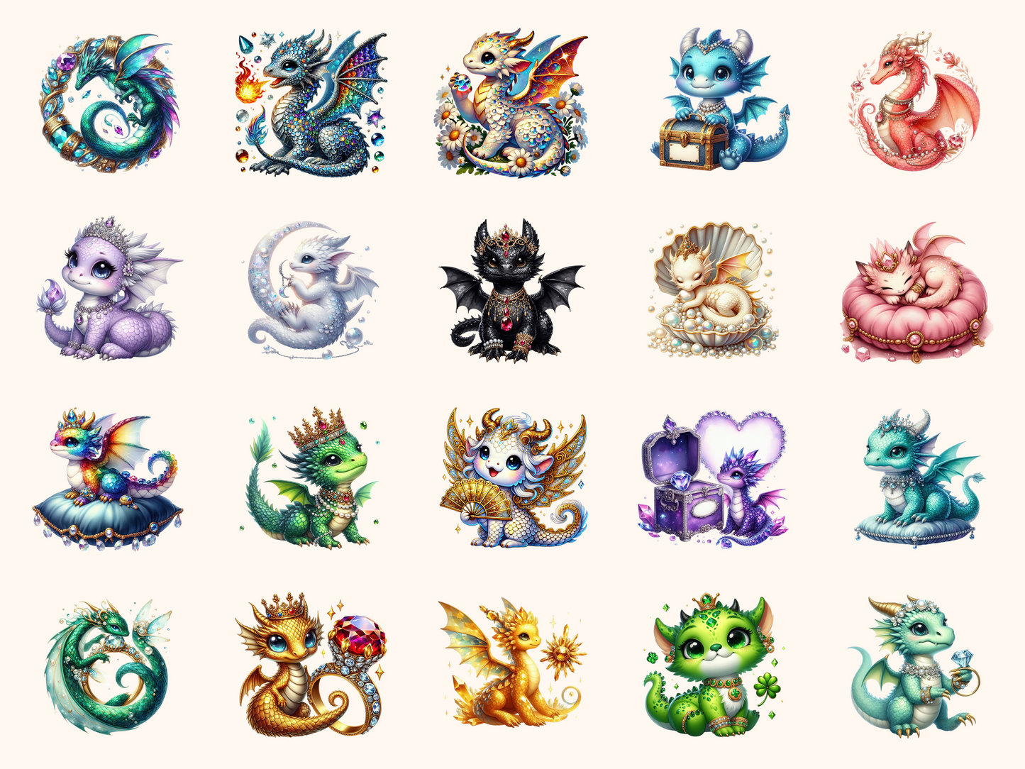 Jewelry Dragons Clipart