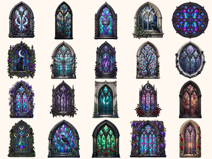 Gothic Windows Clipart