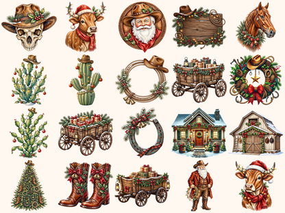 Western Christmas Clipart