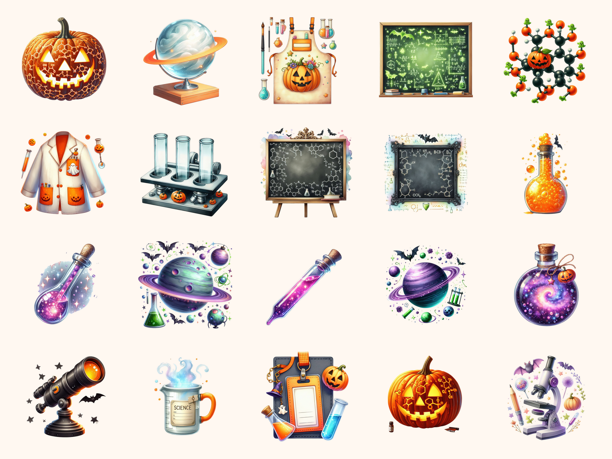 Science Class Halloween Clipart