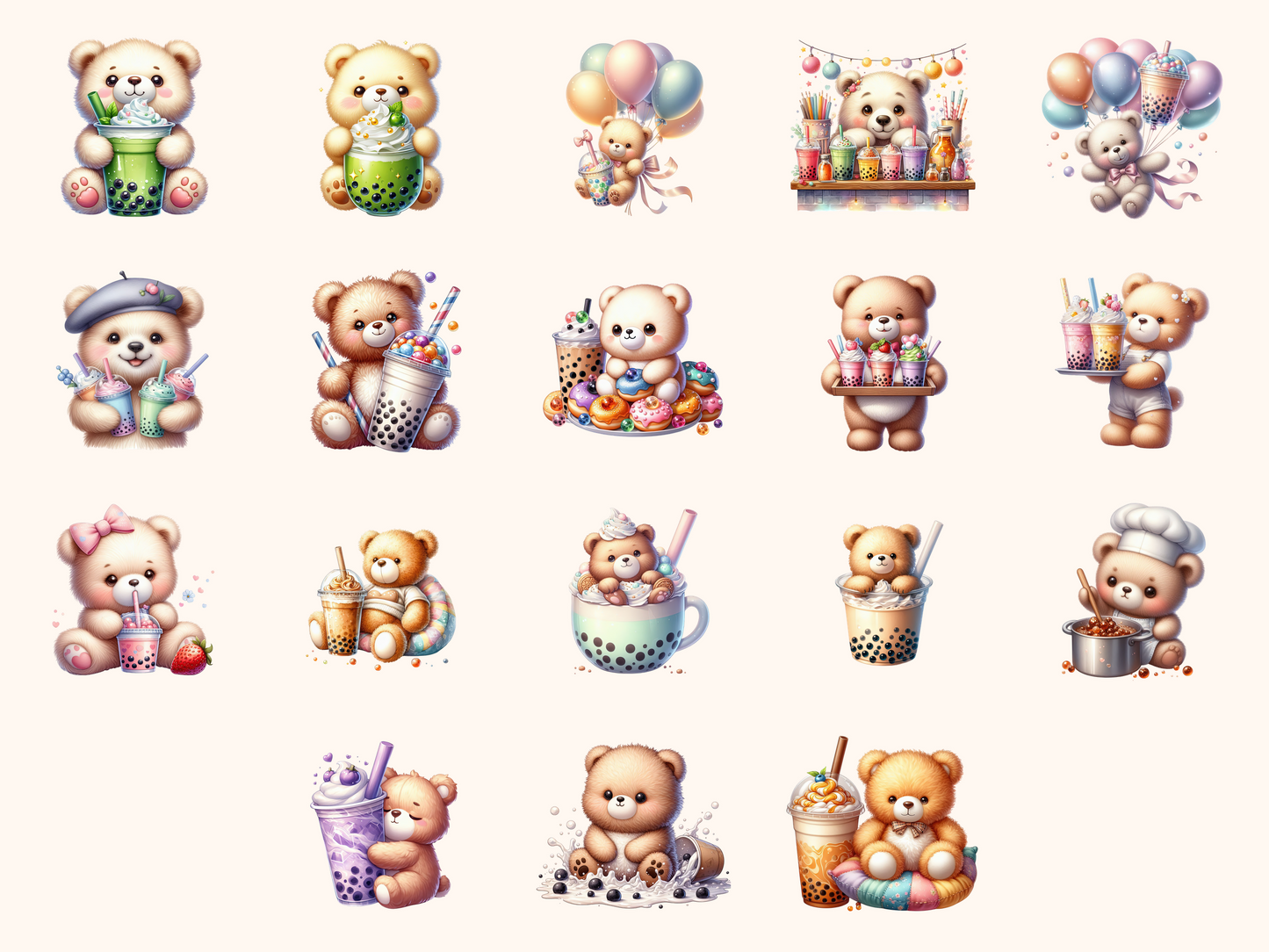 Boba Bears Clipart