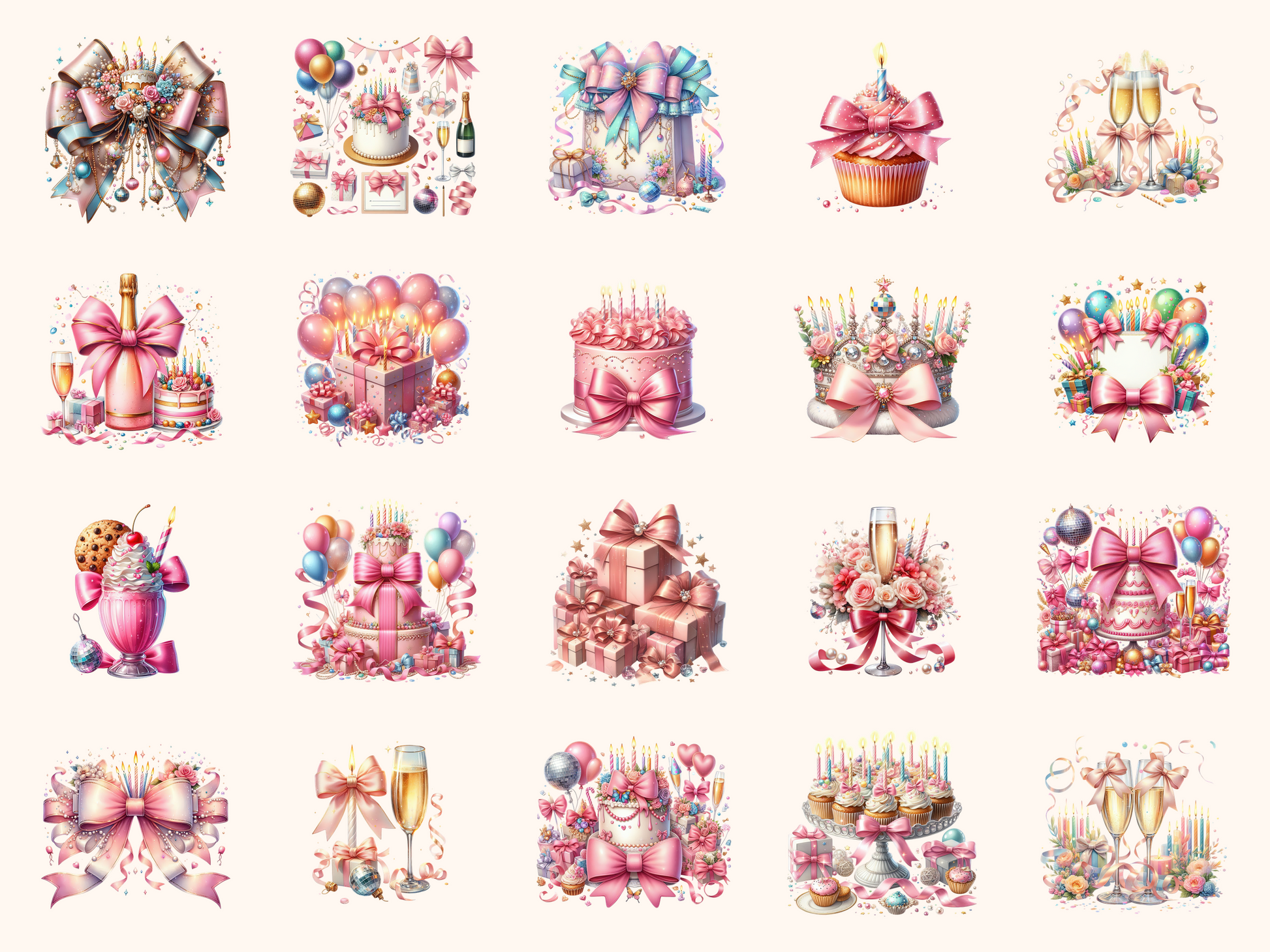 Birthday Girl Bow Clipart