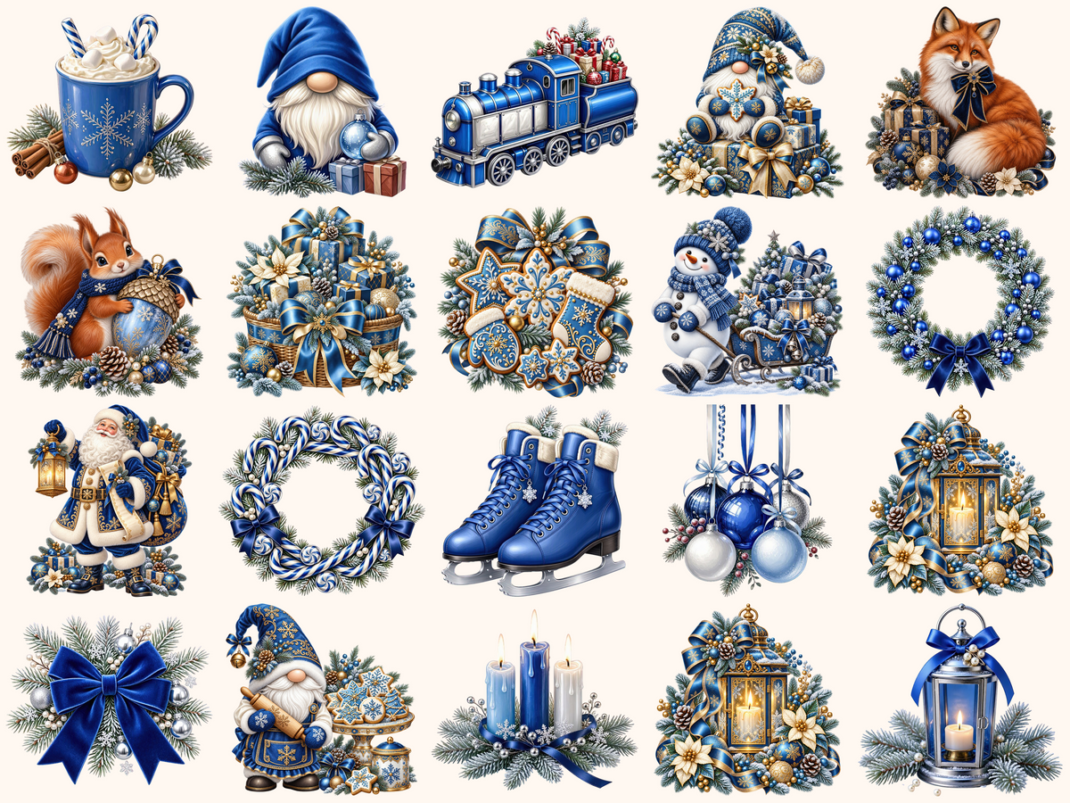 Blue Christmas Clipart