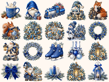 Blue Christmas Clipart