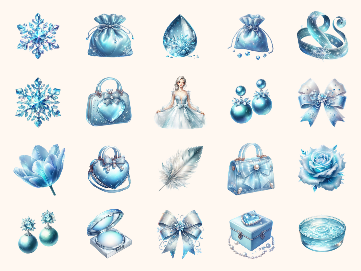 Glacier Aesthetic Clipart