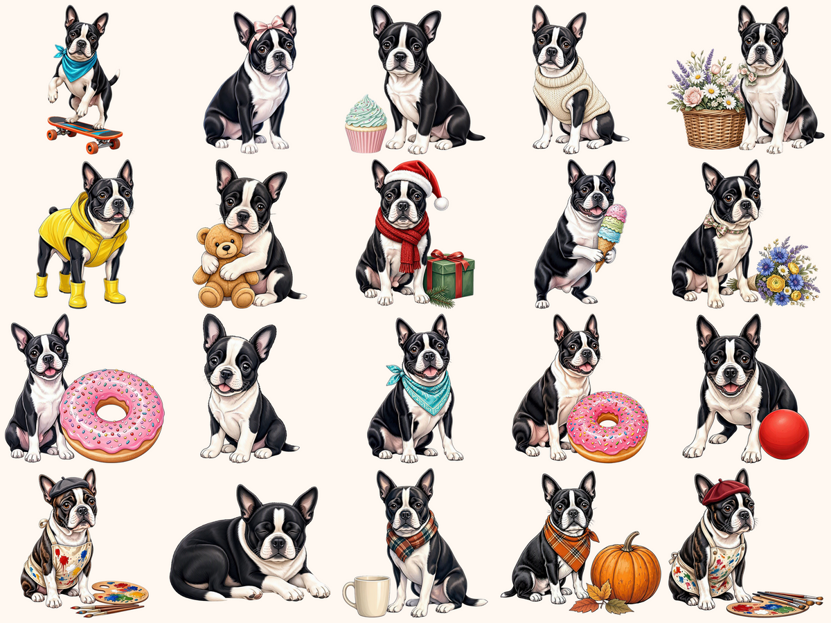 Boston Terriers Clipart