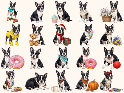 Boston Terriers Clipart