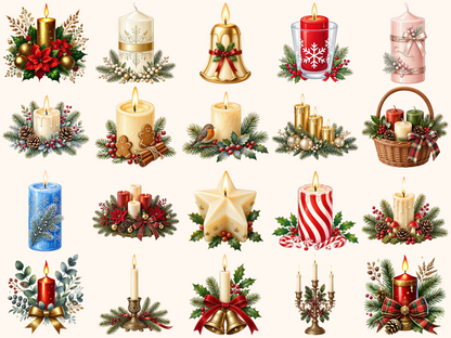 Christmas Candles Clipart