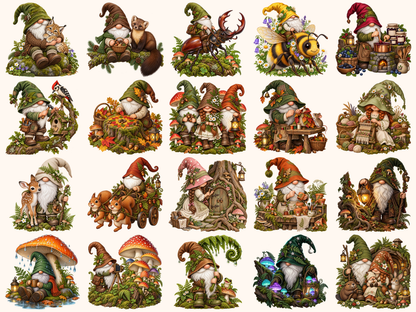 Woodland Gnomes Clipart — listing preview 3