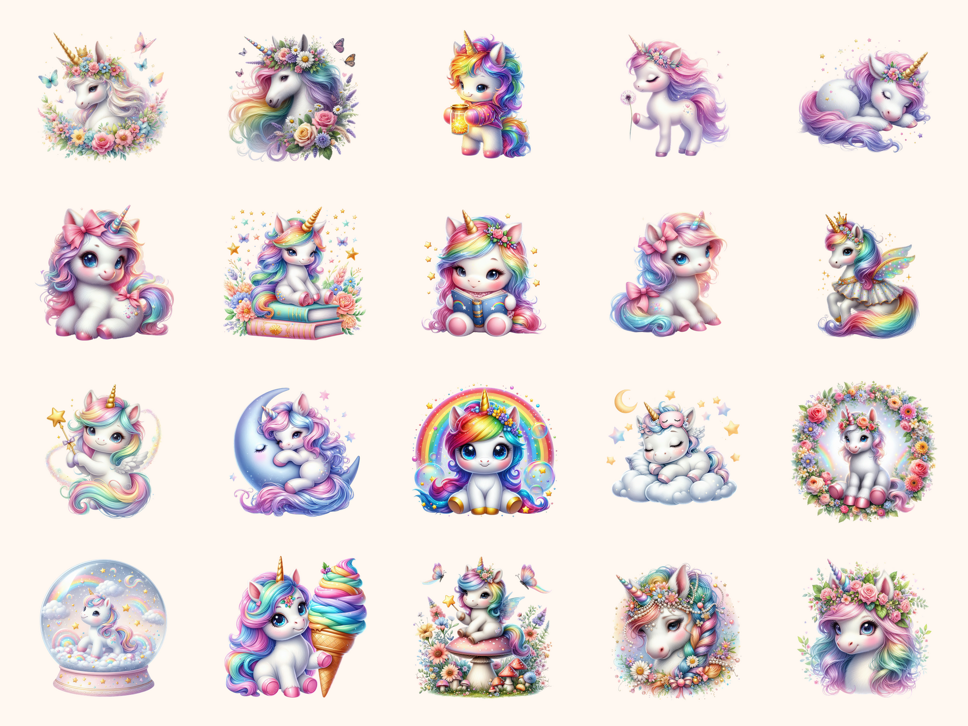 Little Unicorns Clipart