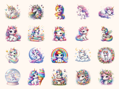 Little Unicorns Clipart