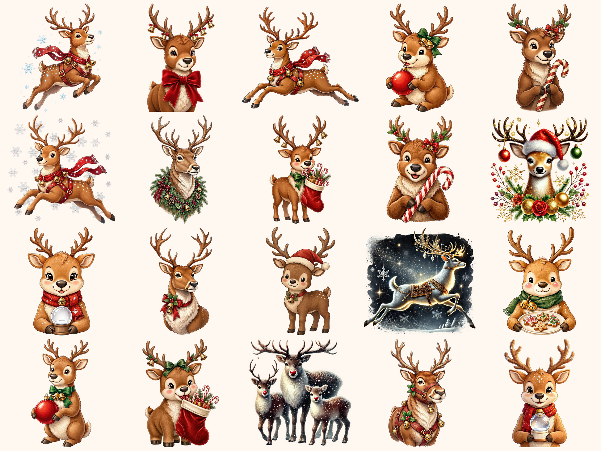 Santa's Reindeer Clipart