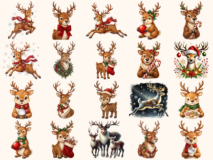 Santa's Reindeer Clipart