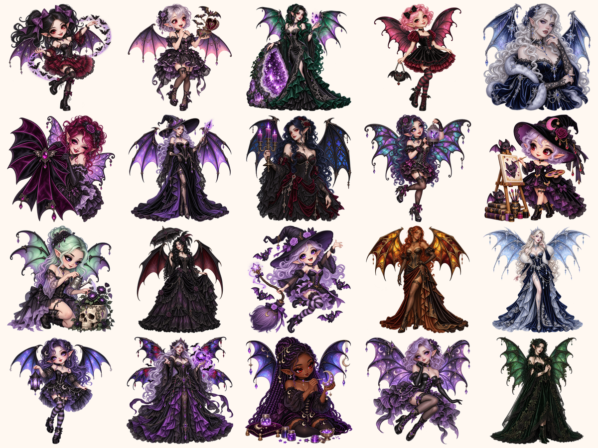 Vampire Witches Clipart — listing preview 3