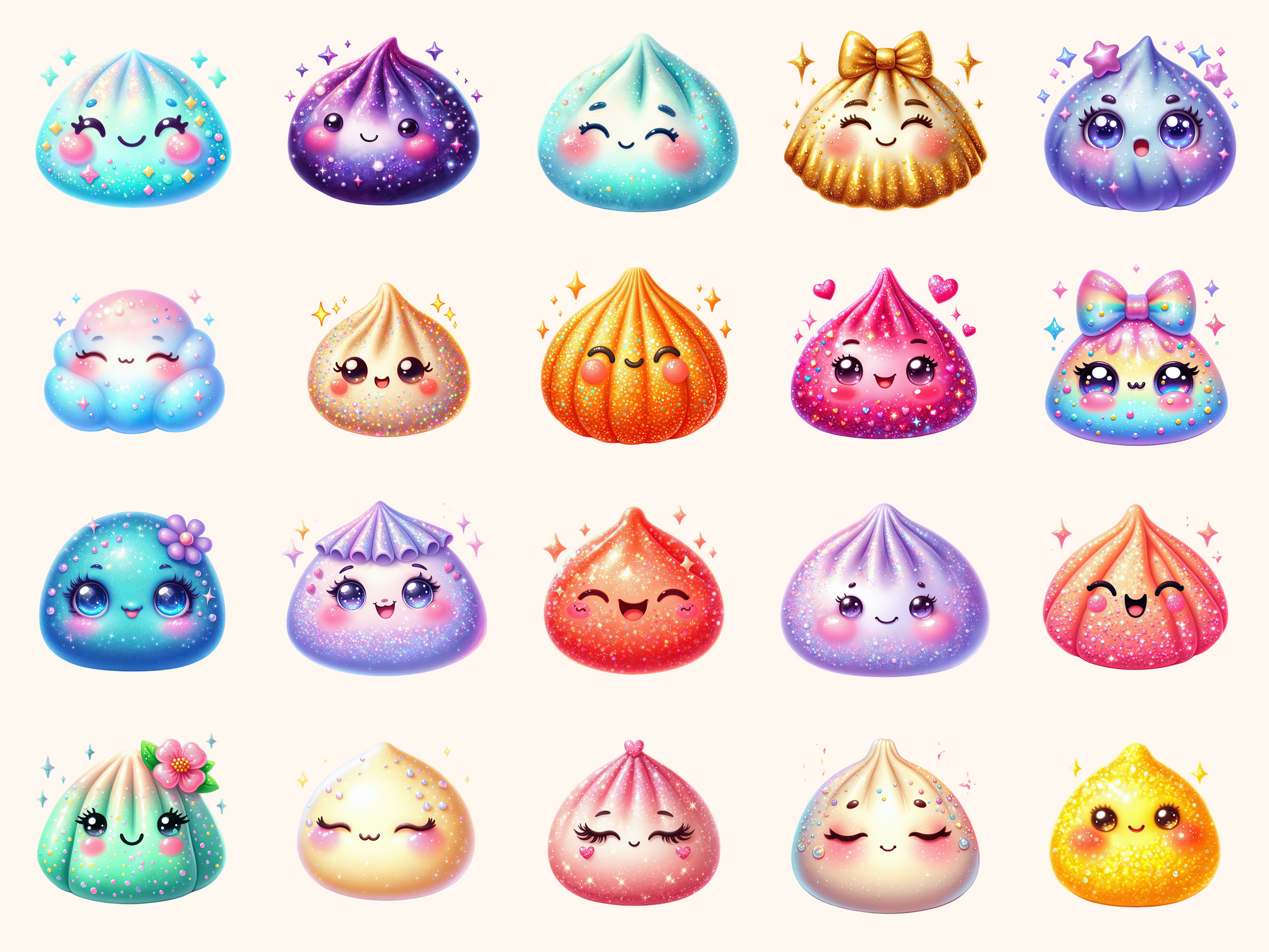 Glitter Dumplings Clipart