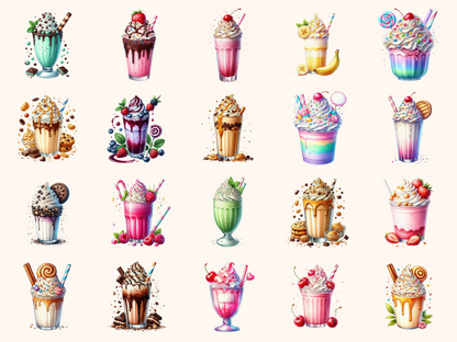 Milkshakes Clipart