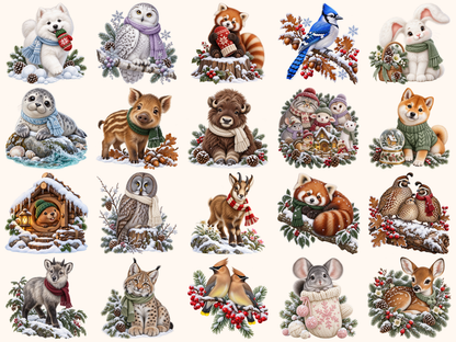 Winter Animals Clipart — listing preview 3