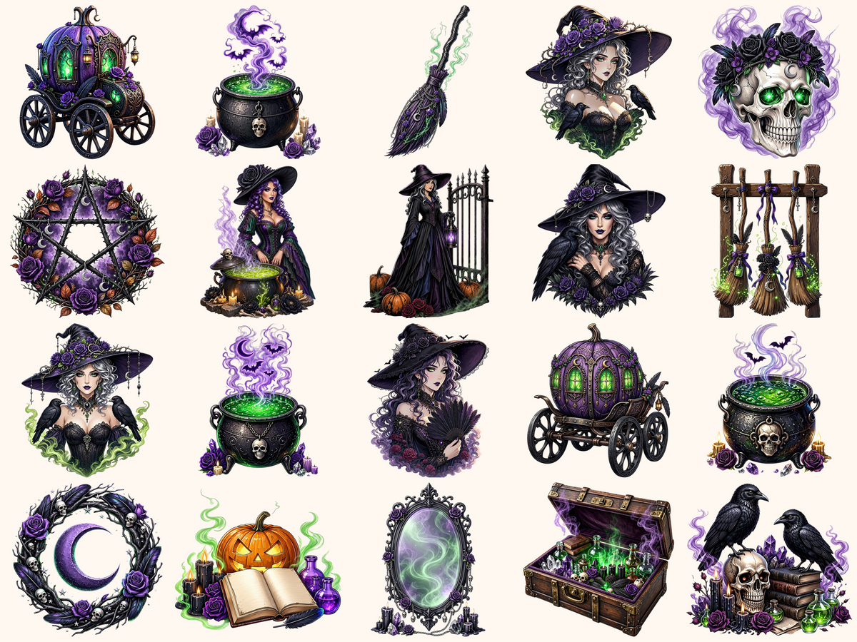 Gothic Witchcraft Clipart