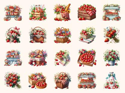 Strawberry Market Clipart