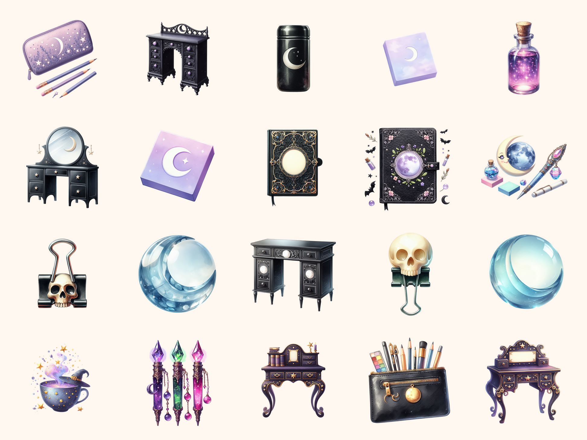 Witchy Desk Clipart
