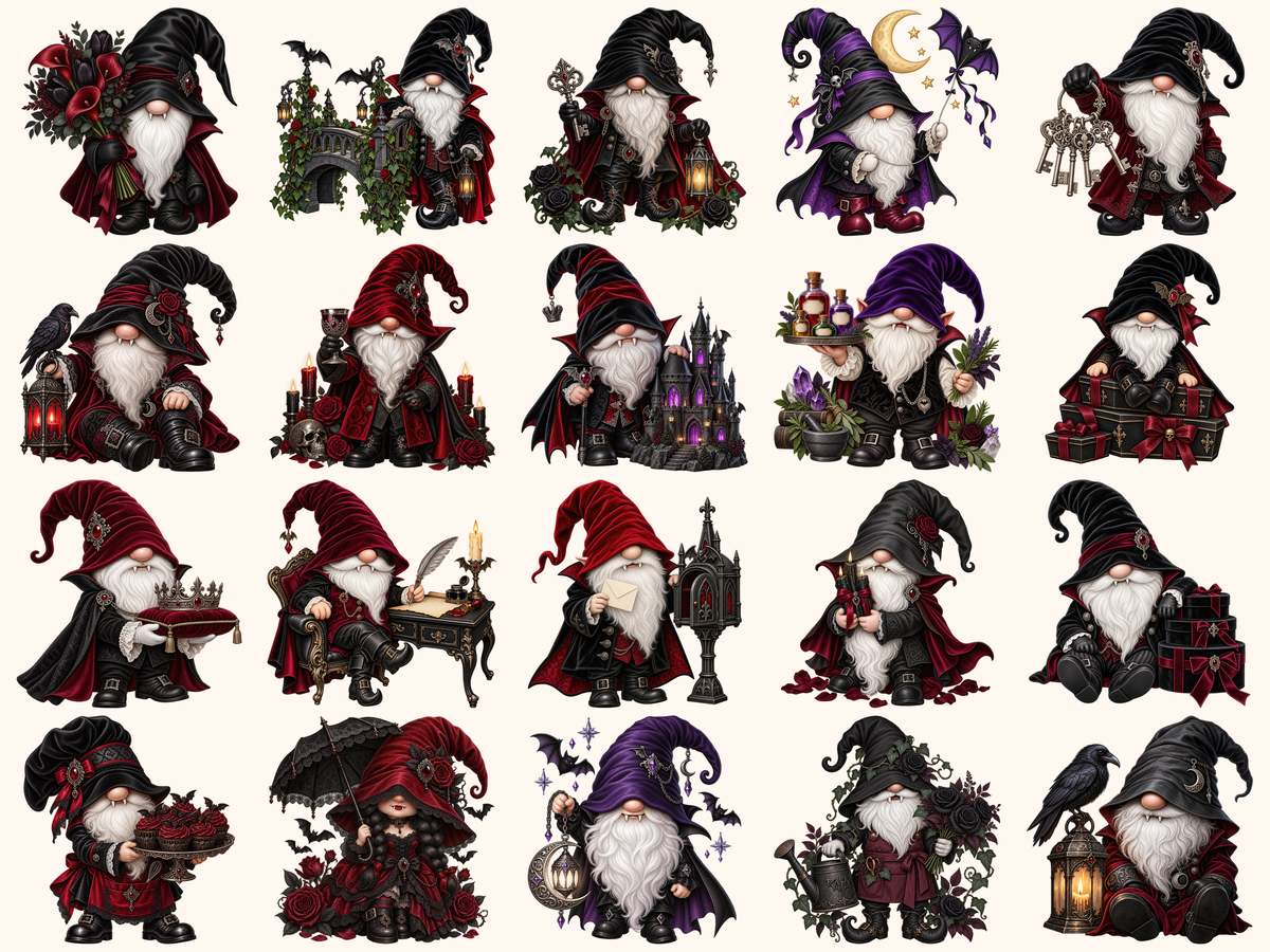 Vampire Gnomes Clipart — listing preview 3