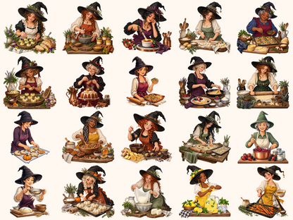 Kitchen Witches Clipart